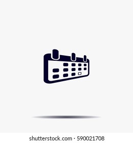 Calendar icon, vector illustration. Flat design style