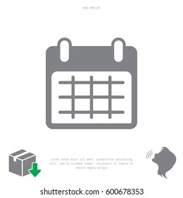 Calendar icon, vector illustration. Flat design style