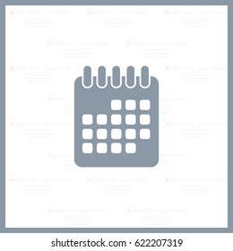 Calendar icon, vector illustration. Flat design style