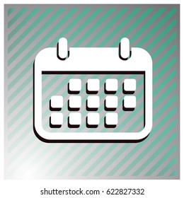 Calendar icon, vector illustration. Flat design style