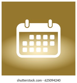 Calendar icon, vector illustration. Flat design style