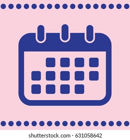 Calendar icon, vector illustration. Flat design style