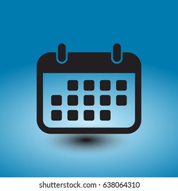 Calendar icon, vector illustration. Flat design style