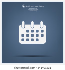 Calendar icon, vector illustration. Flat design style