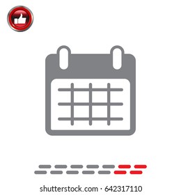 Calendar icon, vector illustration. Flat design style