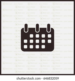 Calendar icon, vector illustration. Flat design style