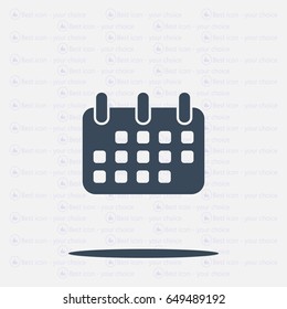 Calendar icon, vector illustration. Flat design style