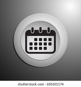 Calendar icon, vector illustration. Flat design style
