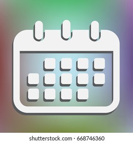 Calendar icon, vector illustration. Flat design style