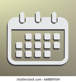 Calendar icon, vector illustration. Flat design style