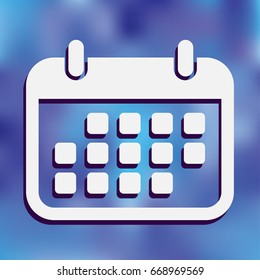 Calendar icon, vector illustration. Flat design style