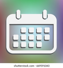 Calendar icon, vector illustration. Flat design style