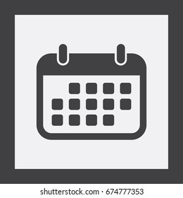Calendar icon, vector illustration. Flat design style