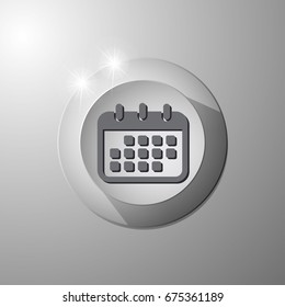 Calendar icon, vector illustration. Flat design style