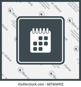 Calendar icon, vector illustration. Flat design style