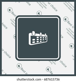 Calendar icon, vector illustration. Flat design style