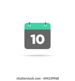 calendar icon, vector illustration. Flat design style
