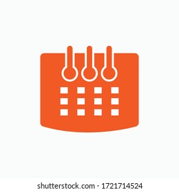 Icono de calendario - Ilustración vectorial en estilo glifo para diseño y sitios web, presentación o aplicación.