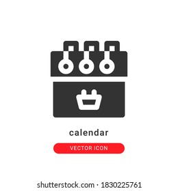 calendar icon vector illustration. calendar icon glyph design.