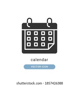 calendar icon vector illustration. calendar icon glyph design.