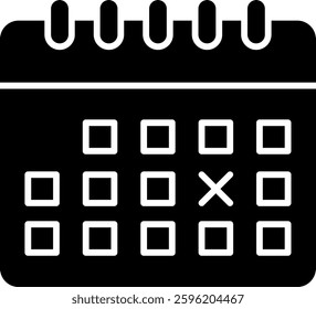 Calendar icon vector illustration glyph
