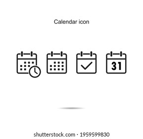 Calendar icon vector illustration graphic on background