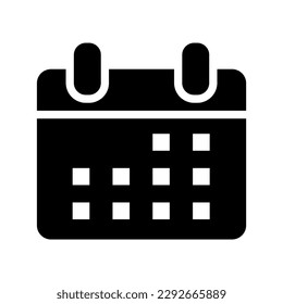 Calendar icon vector illustration graphic design. in glyph icon style