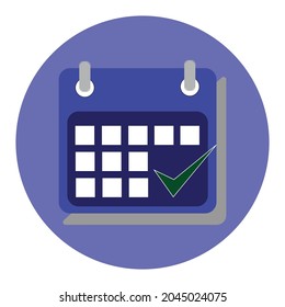ilustración vectorial de icono de calendario aislada