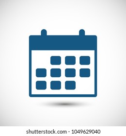 Calendar icon vector illustration. Linear symbol with thin outline. The thickness is edited. Minimalist style.