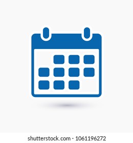 Calendar icon vector illustration. Linear symbol with thin outline. The thickness is edited. Minimalist style.
