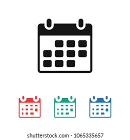 Calendar icon vector illustration. Linear symbol with thin outline. The thickness is edited. Minimalist style.