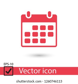 Calendar icon vector illustration. Linear symbol with thin outline. The thickness is edited. Minimalist style.