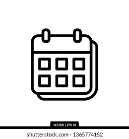 Calendar Icon Vector Illustration Logo Template