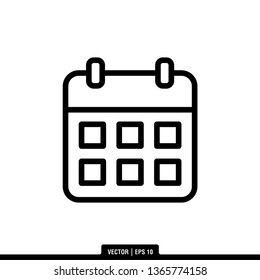 Calendar Icon Vector Illustration Logo Template