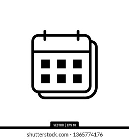 Calendar Icon Vector Illustration Logo Template