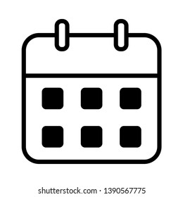 Calendar icon Vector Illustration Logo Template