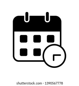 Calendar icon Vector Illustration Logo Template