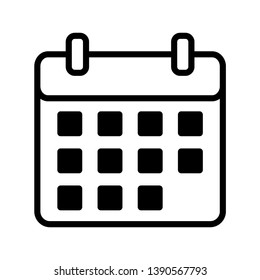 Calendar icon Vector Illustration Logo Template