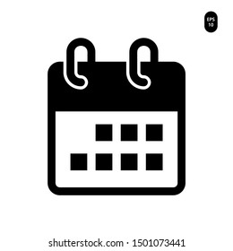 Calendar icon vector illustration logo template in flat design