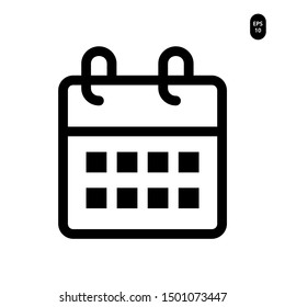 Calendar icon vector illustration logo template in flat design