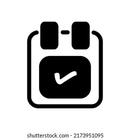 Kalendersymbol Vektorgrafik Logo Vorlage für viele Zwecke. Einzeln auf weißem Hintergrund.