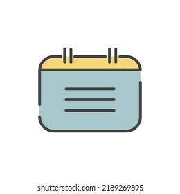 plantilla de logotipo de ilustración de vector de icono de calendario para muchos fines. Aislado sobre fondo blanco. caricatura a color completo