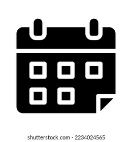 Plantilla de logotipo de ilustración de vector de icono de calendario aislado en fondo blanco