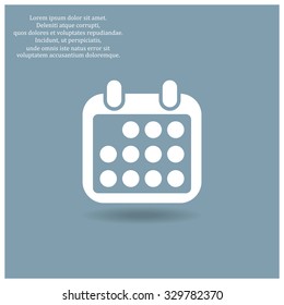 Calendar icon, vector illustration. Modern design. Flat design style