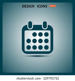 Calendar icon, vector illustration. Modern design. Flat design style