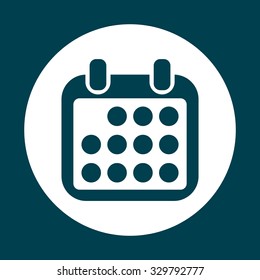 Calendar icon, vector illustration. Modern design. Flat design style