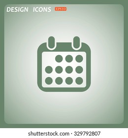 Calendar icon, vector illustration. Modern design. Flat design style