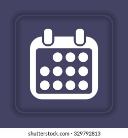 Calendar icon, vector illustration. Modern design. Flat design style