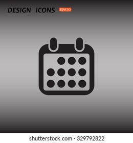 Calendar icon, vector illustration. Modern design. Flat design style