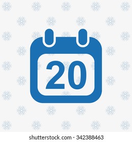 Calendar icon, vector illustration. Modern design. Flat design style